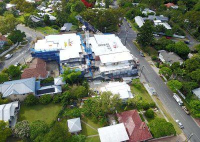 Breeze on Bardon Brisbane | Air Conditioning Installation On Going Construction Bird's Eye View Back View