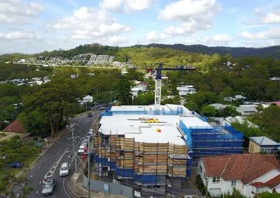 Breeze on Bardon Brisbane | Air Conditioning Installation On Going Construction High Angle Left Side 01